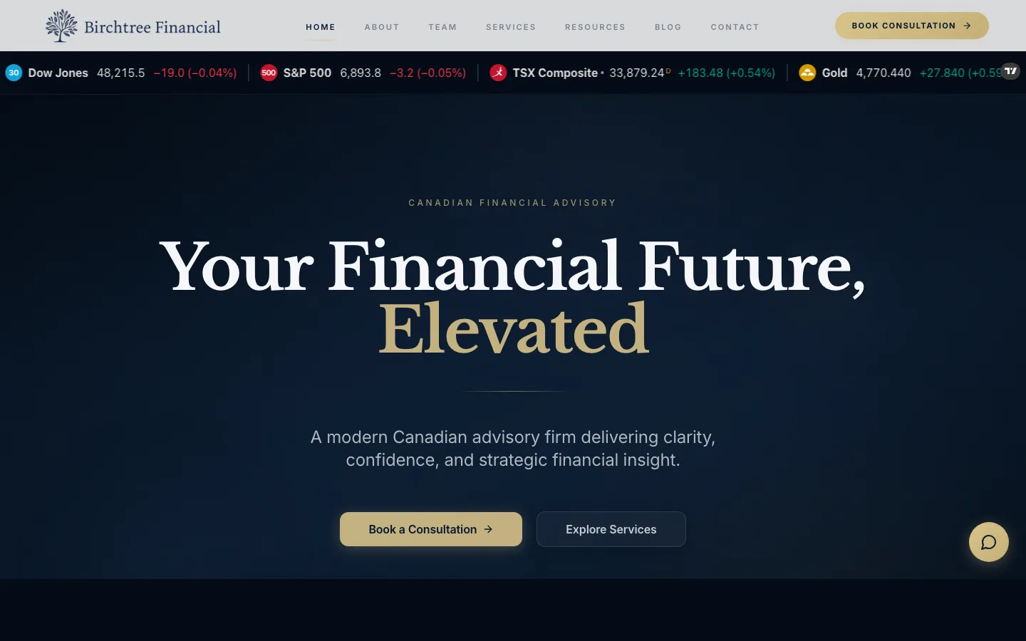 Birchtree Financial website screenshot