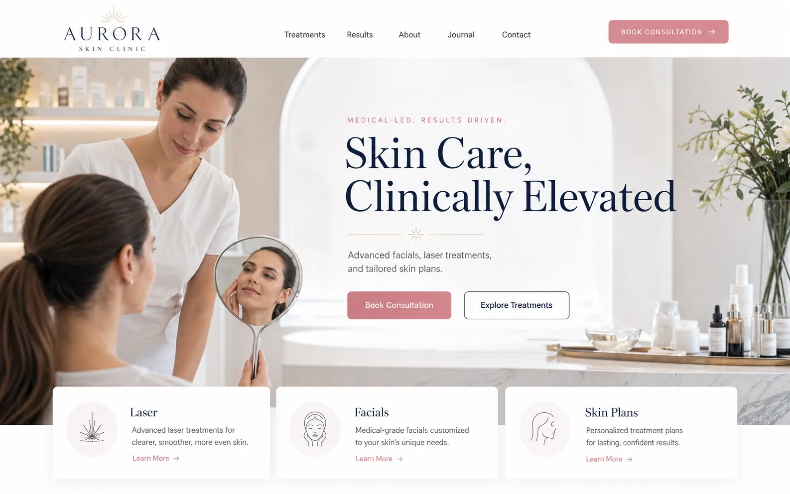 Skin clinic demo preview