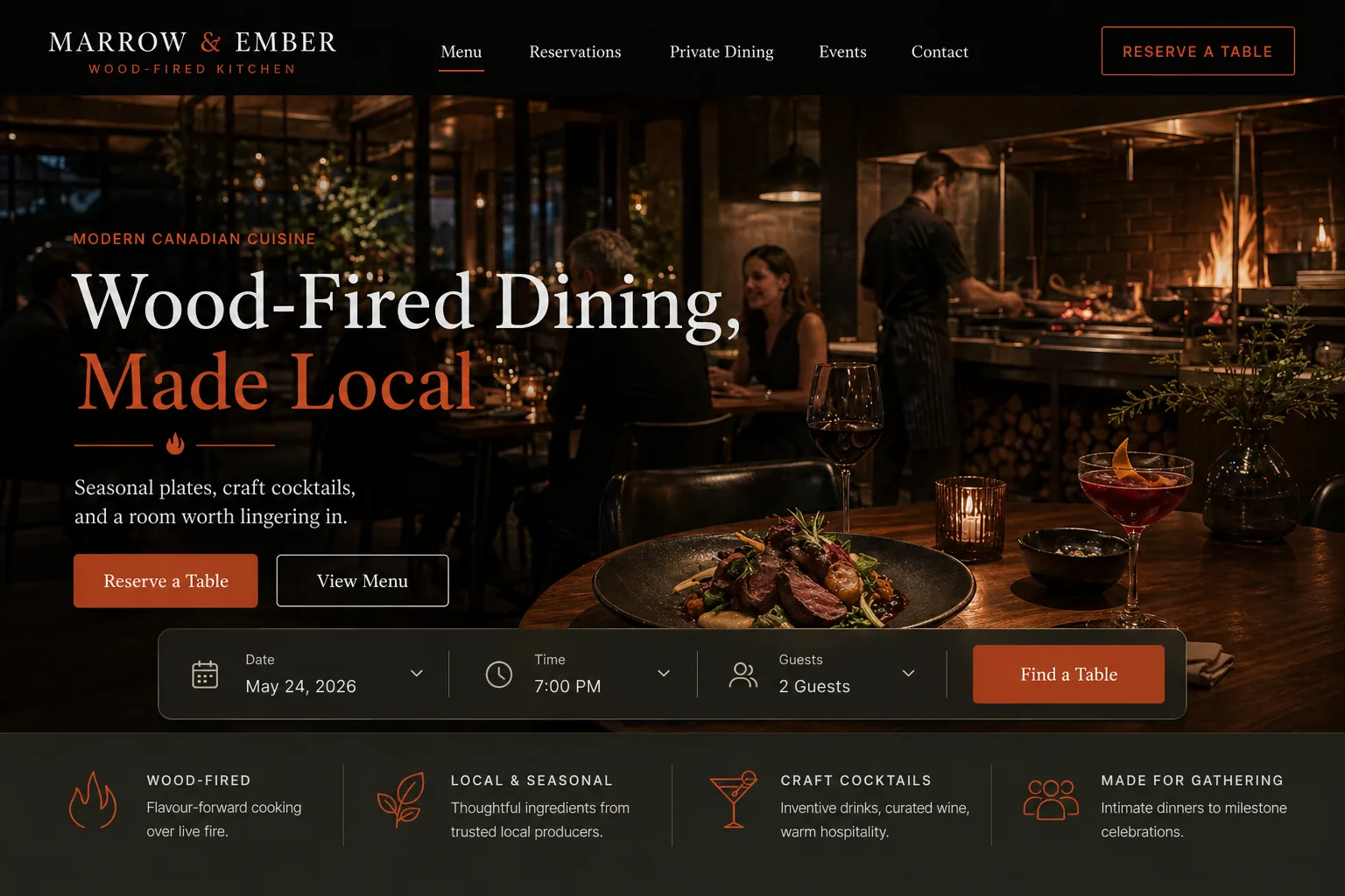 Restaurant demo preview