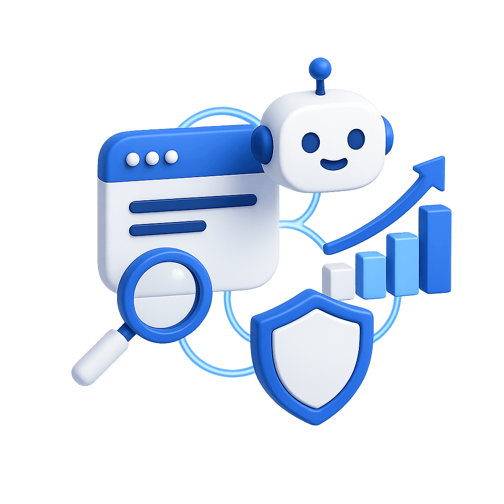 All-in-one website toolkit: design, SEO, AI automations, analytics, and security